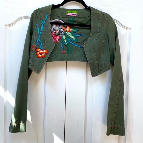 ⭐️Rare Miss Me Vintage Short Cropped Jean Jacket - Picture 11 of 12